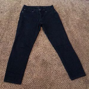 Cropped/Capri dark wash skinny jeans
